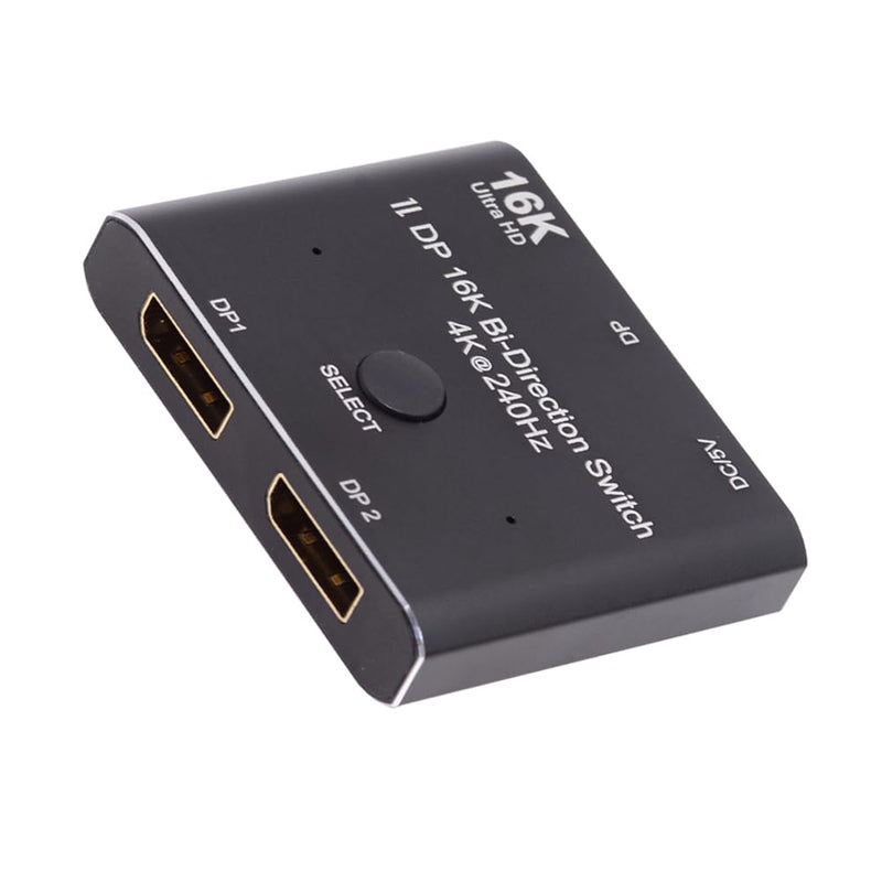NFHK DP DisplayPort 2.0 Bi-Direction 2x1 Switch Splitter Selector Hub Support HDCP SST Extended 16K@60hz 4K@240hz Convertor DP 2x1 Switch