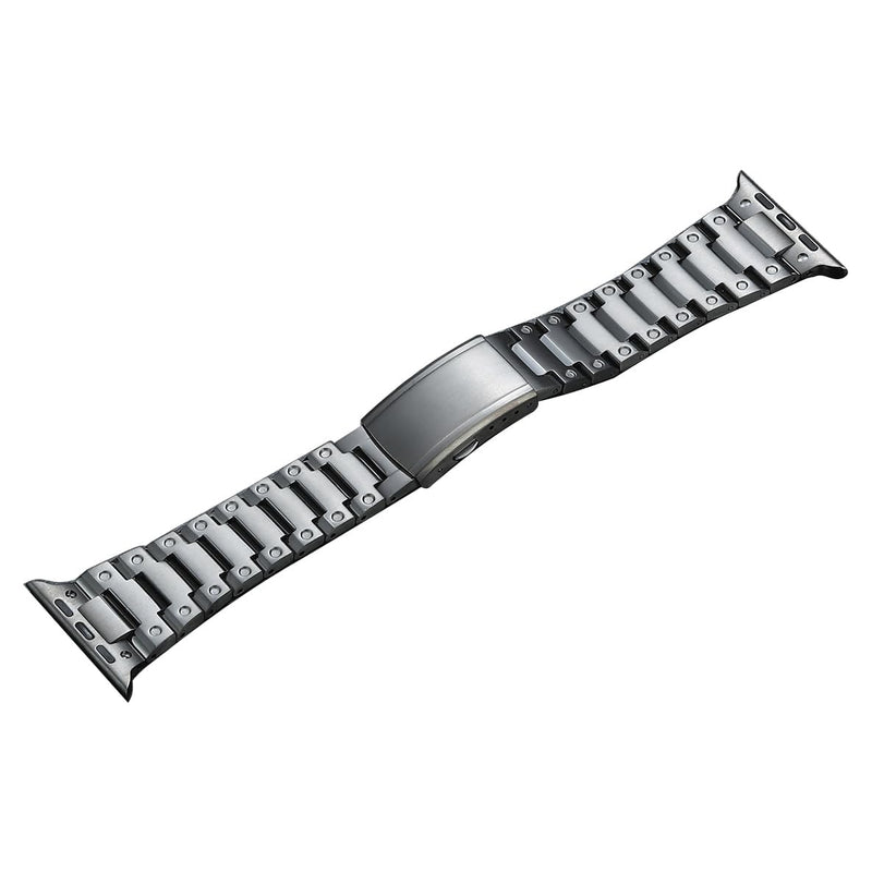 Titanium Band for Apple Watch 11/10, Ultra 3, SE, Dual Dot Accent Bracelet | MaKTech Lightweight, Deployment Clasp, for Apple Watch Series 11/10/9/8/7/6/5/4, Ultra 3/2/1, SE 3/2/1 46mm/45mm/44mm/49mm B-Black