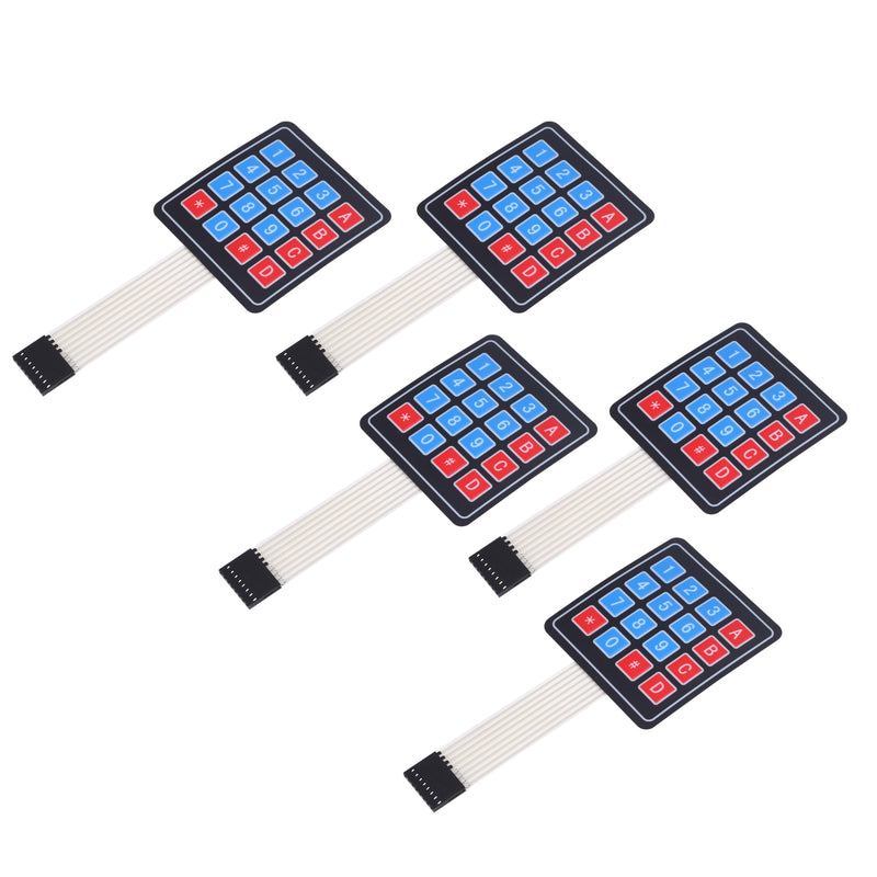 [AUSTRALIA] - Teyleten Robot 4 x 4 Matrix Array Membrane Switch Keypad Keyboard 16 Key Matrix Array Membrane Switch Keypad Keyboard 4 x 4 Keypad Keyboard 16 Keypad Keyboard for Arduino 5PCS 