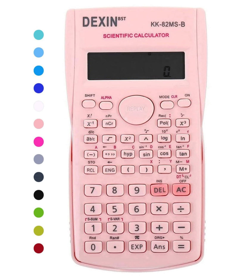 Scientific Calculators Desktop, Scientific Calculators for Students, Scientific Calculator 240 Functions 2 Line 10+2 Digits, Desk Math Calculator for School (Pink) Pink