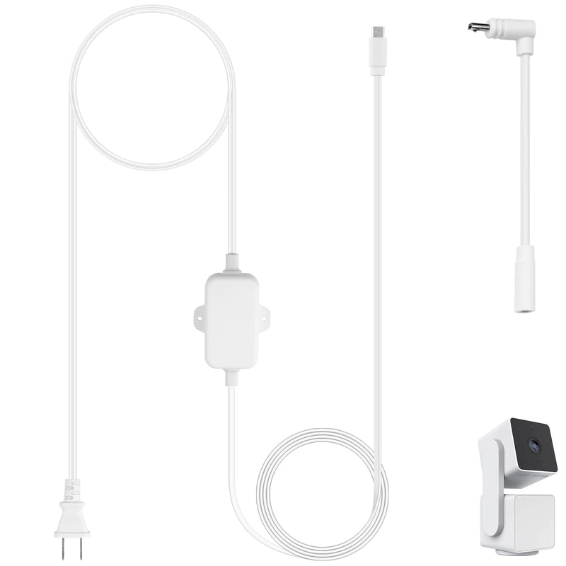 13Ft/4m Charging Cable Power Adapter Designed for Wyze Cam Pan v3, Wyze Cam V4, Wyze OG, Wyze Cam v3 and v3 Pro, No Need for a Charging Head, Suitable for Indoor and Outdoor Use, IP67 Waterproof