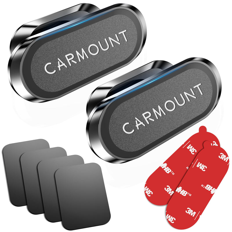 【2-Pack】 Magnetic Phone Holder for Car【Super Magnets】Carmount 2.0 Magnetic phone Mount【360°Rotation】Universal Dashboard Cell Phone Holders for Your Car Phone Mount for Car Mount for iPhone & All Car