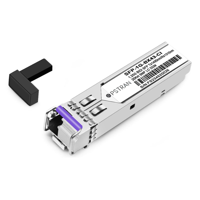 1G BiDi SFP Optical Transceiver for Cisco MGBBX1D | 1490nm-TX/1310nm-RX 20km Simplex LC SMF 1000BASE-BX: 1490nm-TX/1310nm-RX 20km 1