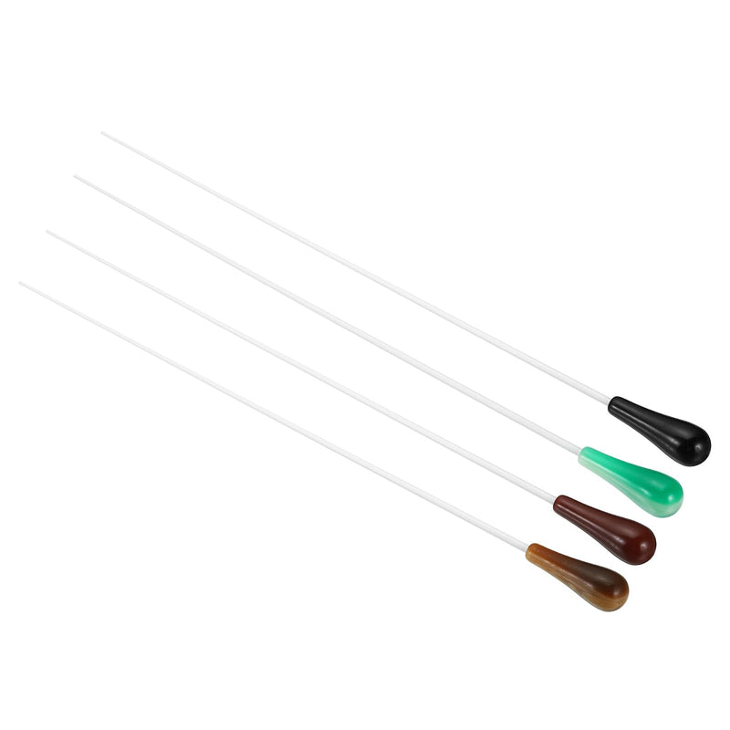 [AUSTRALIA] - PATIKIL 38cm/15Inch Music Conductor Baton,4Pcs Orchestra Baton Resin Handle for Singing Leader Music Director Green,Yellow,Red,Black 