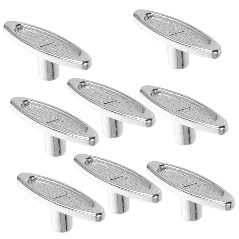 [AUSTRALIA] - 8pcs Music Box Knob Musical Mechanism Key Snow Globe Repair Kit Musical Movements Windup Jewelry Toy Key Music Jewelry Toys Winding Keys for Windup Metal Iron Replace to Rotate Silver 2.5x1cm 
