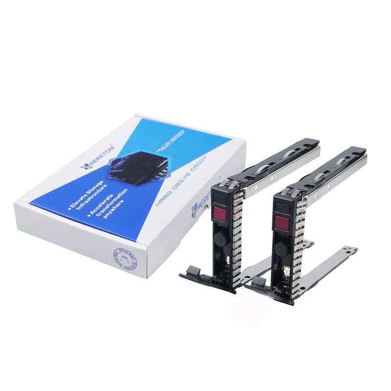 2-Pack Hard Drive Bracket 2.5" NVMe SSD Caddy 727695-001 Hard Drive Caddy | Compatible with HP Proliant DL325 DL360 DL380 DL385 DL560 DL580 ML350 Gen10 G10 Servers 2 PACK