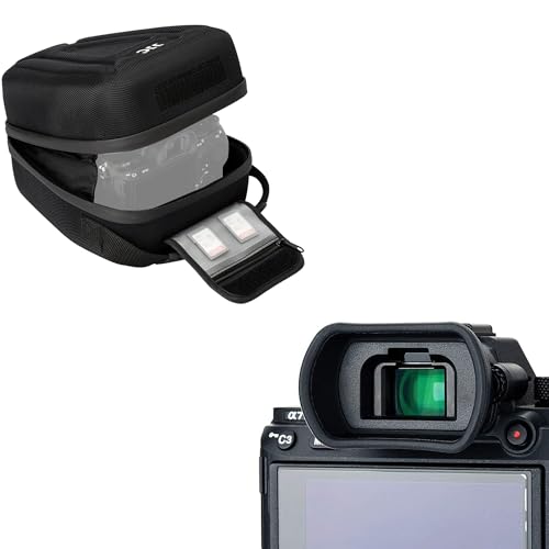 Camera Eyecup + Hard Camera Case: Camera Eyecup for Sony Camera with Hard Shell Camera Case