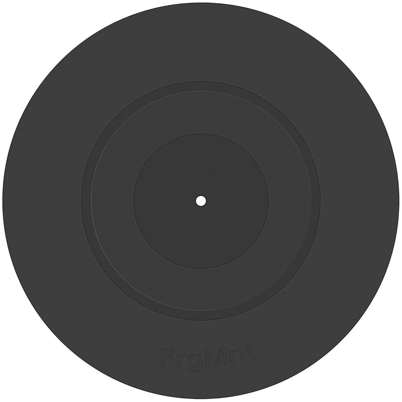 FrgMnt Turntable Platter Mat Black 12-inch Turntable Rubber Mat Silicone Design for Universal to All LP Vinyl Record Players (Black)