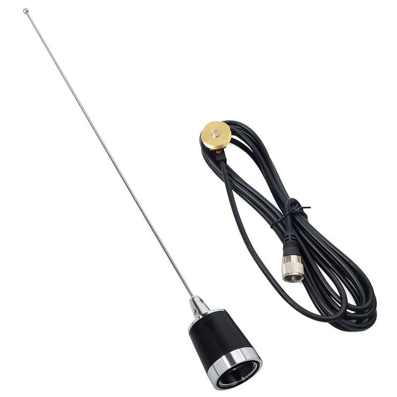 [AUSTRALIA] - TWAYRDIO Dual Band 144MHz/430MHz NMO Antenna, 3/8" Hole NMO Antenna Mount with 13ft Low Loss RG58 Coaxial Cable PL259 Plug for Motorola Midland Yaesu Icom Mobile Two Way Radio 