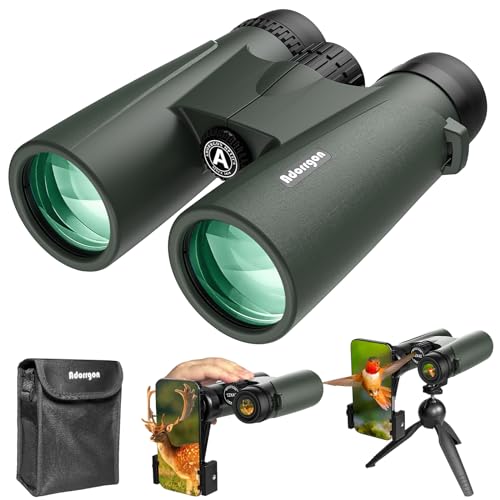 Adorrgon 15x45 High Powered Binoculars for Adults, Phone Adapter and Tripod