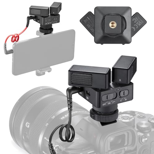 ZENIKO OC-D1 Stereo Dual Shotgun Mic Rotatable Microphone for Camera Phone