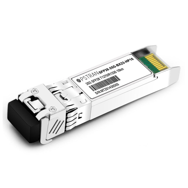 25G BiDi SFP28 Optical Transceiver for HPE Aruba SFP28-25G-BX 10km | 1270nm-TX/1330nm-RX Simplex LC SMF 25GBASE-BX: 1270nm-TX/1330nm-RX 10km