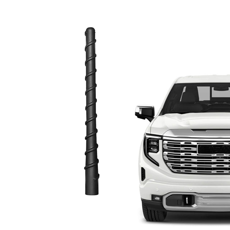 for GM Truck Short Antenna Fit for GMC Sierra 1500-3500 Denali (1999-2024) | Chevy Silverado 1500-3500 (1999-2024) | 7" Spiril Flexible Rubber Antenna, Optimized AM/FM Radio Reception Accessories