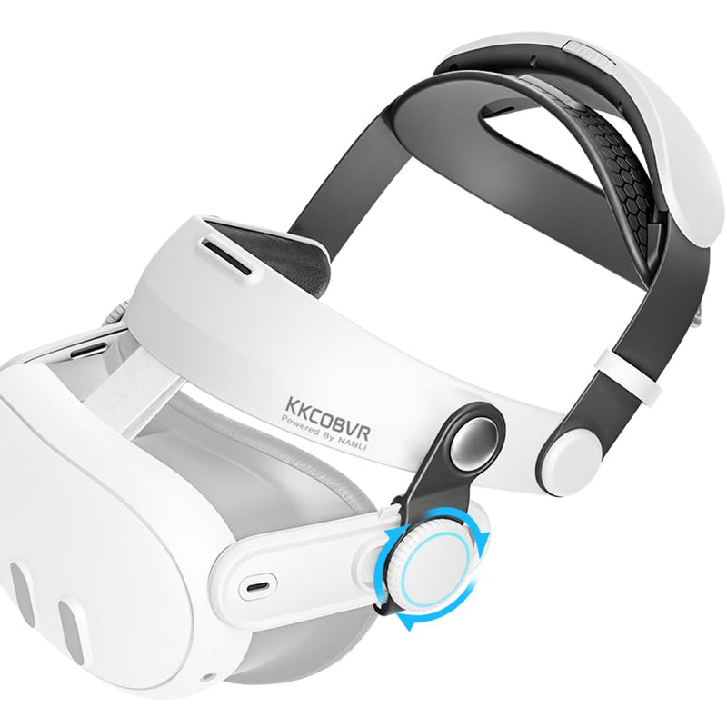 KKCOBVR Q3 Halo Strap Compatible with Meta Quest 3 Enhanced Comfort, Replacement Elite Head Strap for Oculus 3 by Adjusting The Side Knobs Q3 Halo Head Strap