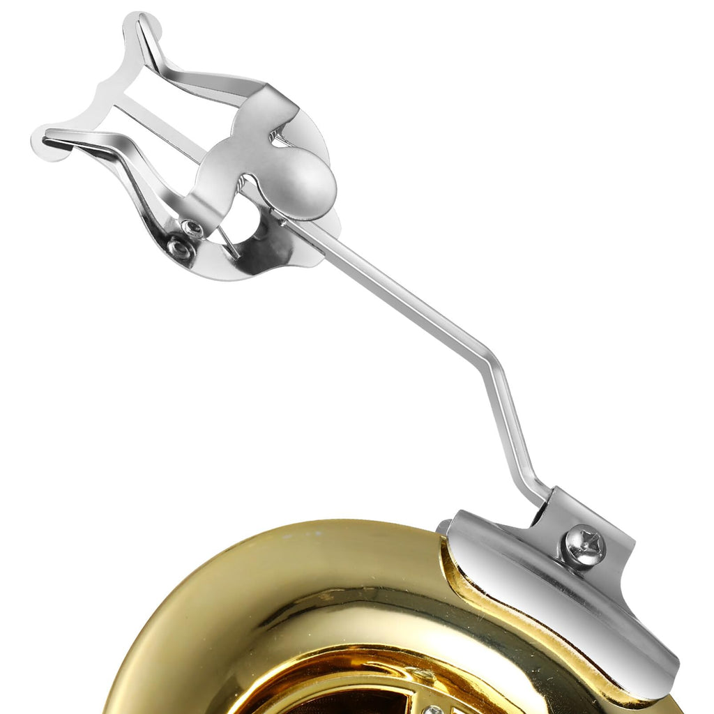 Toyvian Trombone Lyre Clip Trumpet Trombone Sheet Music Clip Trombone Lyre Sheet Clip Music Clamp-On Holder for Trombone Musicians (Silver)