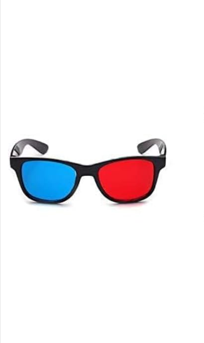 Red and Blue 3D Glasses Universal TV Movie Dimensional Video Frame 3D Glasses DVD Game Glass 3D Style Glasses for 3D Movies Games, 3D Viewing Glasses,Light Simple Design 3D Glasses Accessories