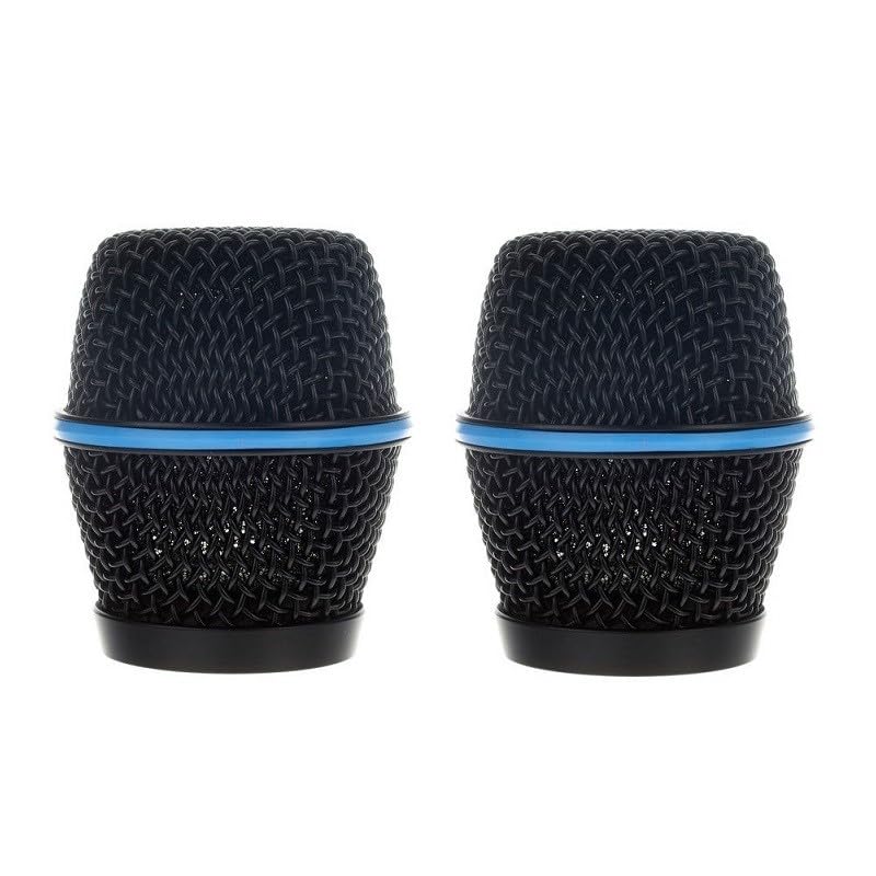 Generic For Microphone Replacement Grille for Shure BETA87, BETA 87A, BETA 87C Mic Head Cover, Microphone Ball Head Mesh Grill, Capsule Parts (Black / 2 Pack)