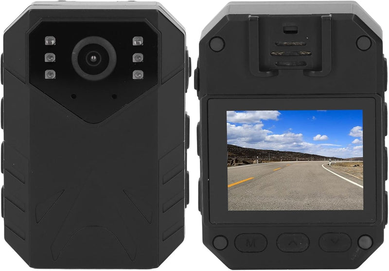 SPIKECAM 12 Hours Body Cameras with Audio and Video Recording, Small Night Vision Body Mounted Video Camera for Police Law Enforcement, Security, Officers, Civilians (TF Card Not Included) SC02-No Card