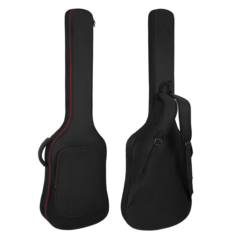[AUSTRALIA] - MUZNOTE Bass Guitar Bag, Bass Guitar Bag Gig Bag Backpack Electric Bass Guitar Case Soft 0.38 inch Padding Lightweight with Pockets Waterproof (Black) 