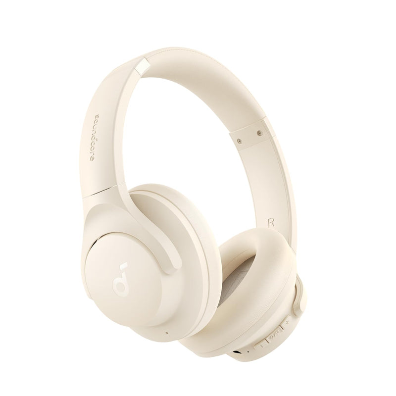 Soundcore by Anker Q20i Hybrid Active Noise Cancelling Headphones, Wireless Over-Ear Bluetooth, 40H Long ANC Playtime, Hi-Res Audio, Big Bass, Customize via an App, Transparency Mode (WHITE) WHITE