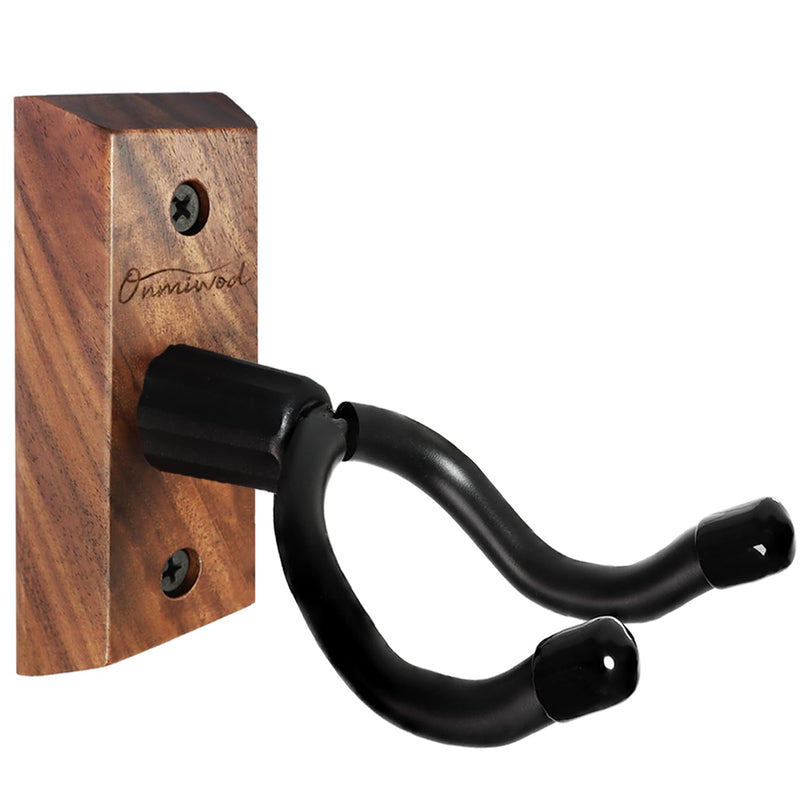 Ukulele Wall Mount Hanger, Black Walnut Wood U-Shaped Ukulele Holder Hanger, Ukulele Wall Mount Hook for Ukulele Banjo Mandolin Concert Pineapple Soprano Tenor and Baritone