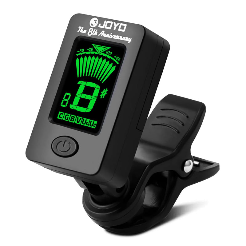 JOYO Clip on Guitar Tuner for Ukulele, Violin, Mandolin, Guitar, Bass, Digital Electronic Chromatic Tuner (JT-01, Black, 4PCS) 4