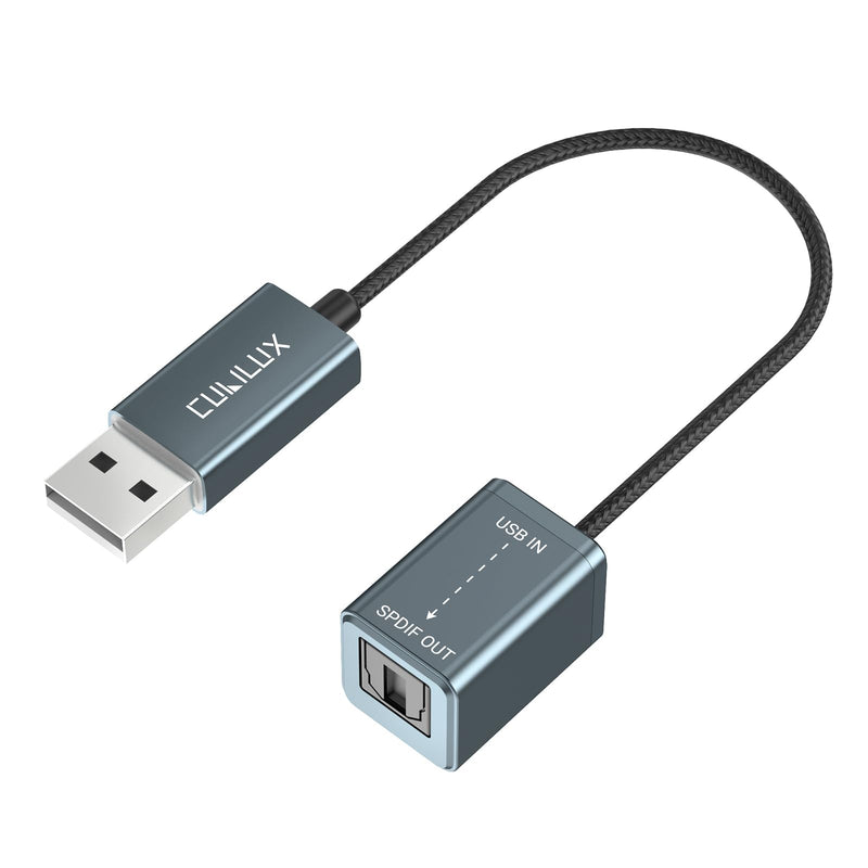 [AUSTRALIA] - Cubilux USB to S/PDIF Transmitter, USB A to TOSLINK Output Adapter (Stereo Sound, Not for 7.1/5.1, NOT for TV), USB Optical Audio Converter Compatible with Windows Linux PC Laptop Computer 