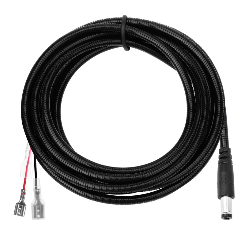 Trail Camera Battery Power Cable Chew Proof Compatible with Tactacam Reveal X XB SK,Wise Eye,Spartan Gocam,Covert Cameras,Snyper Cameras,Etc. 4.0x1.7mm DC Plug, 79" 4.0x1.7 mm End-Spade Connector