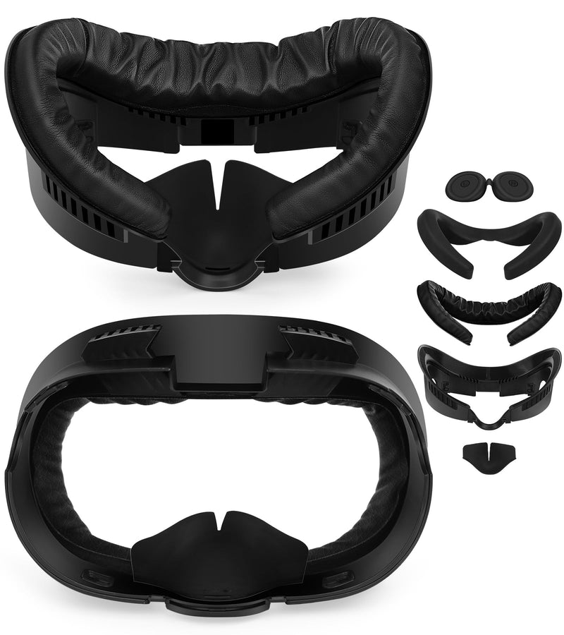 Facial Interface & Face Cover Pad Compatible with Meta Oculus Quest 3 Accessories, Sweat-Proof PU Foam Cushion, Fitness Foam Replacement, Air-Circulation Design for VR Quest 3 VR Accessorie