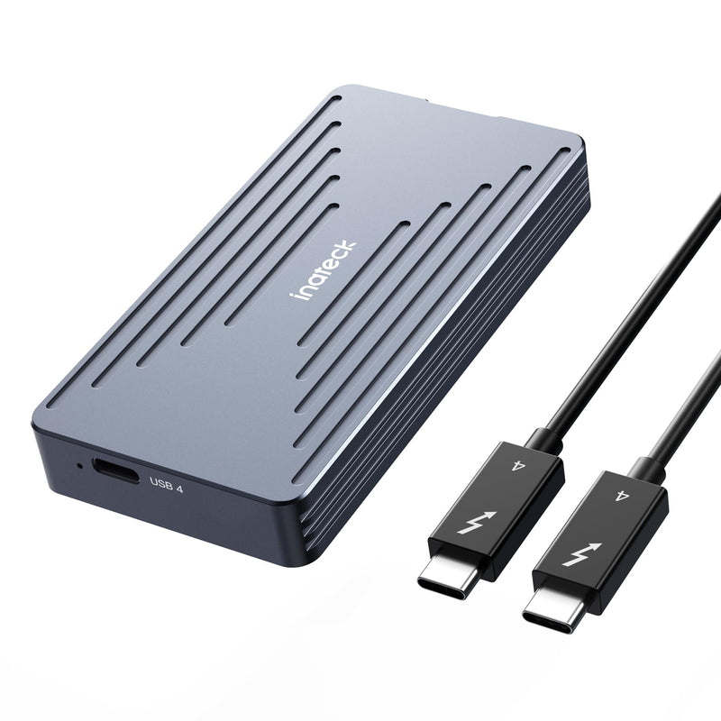Inateck 40Gbps M.2 NVMe SSD Enclosure, Aluminum Hard Drive Enclosure, USB 4.0/Thunderbolt 4, No Tools Required Installation, Supports 2230/2242/2260/2280 SSDs, M-Key, FE2028