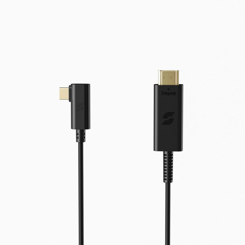 STORHM USB-C Right Angle to HDMI 2.0 Cable - HDMI Certified Ultra High Performance 4K Active Optical Cable – Unparalleled Performance and Compatibility (10ft) 10ft