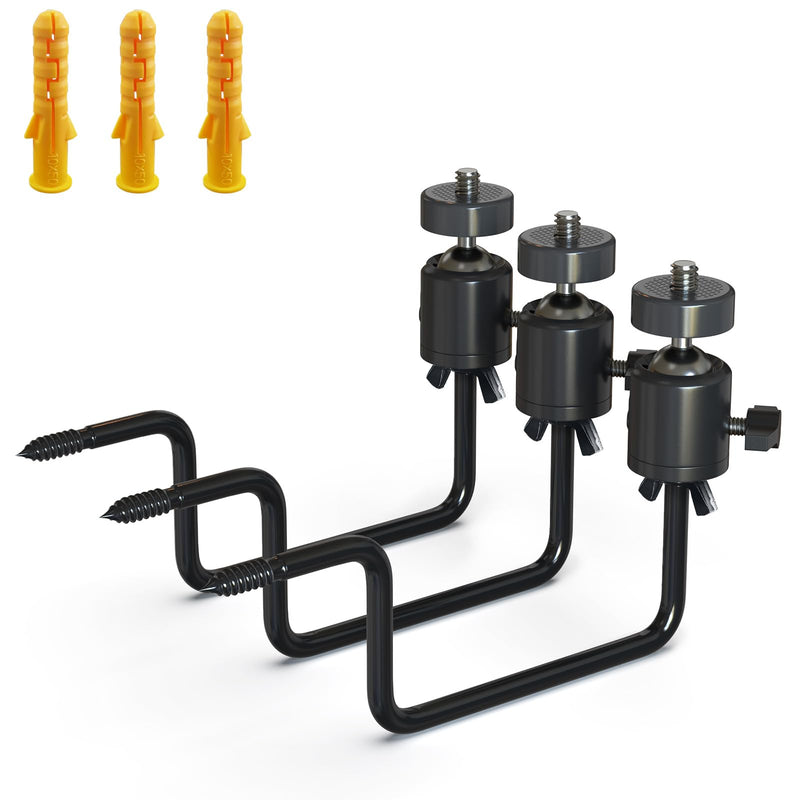 Trail Camera Tree Mount: 360 Degrees Adjustable Game Camera Mount with 1/4 inch Screw, Easy Installation & Compact Sturdy, 3 Pack 3 packs
