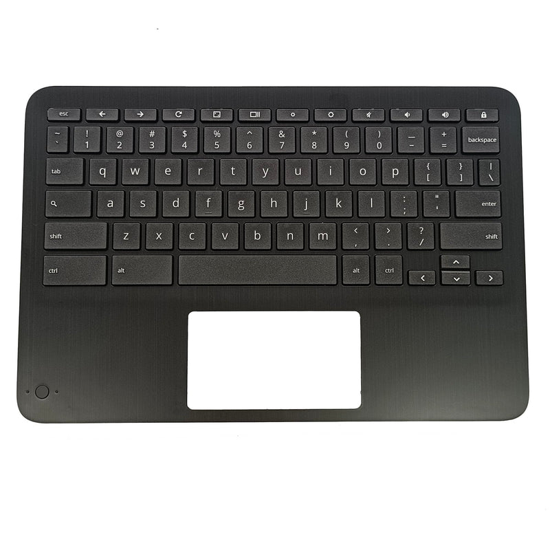 LTPRPTS Replacement Laptop Upper Case Palmrest Keyboard Assembly Part for HP Chromebook X360 11MK G3 EE M49312-001 Black