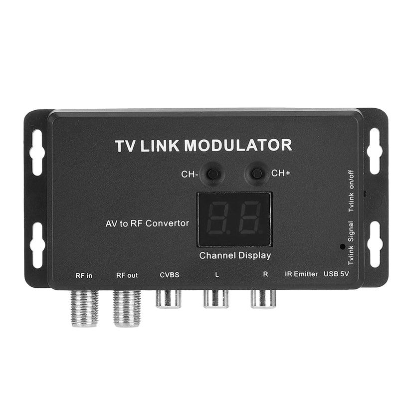 [AUSTRALIA] - IR Modulator, TM70 UHF TV Link Modulator AV to RF Converter IR Extender Adapter with Channel Display, USB Cable, Receiving Cable 