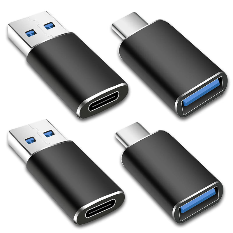 [AUSTRALIA] - SheraF 4 Pack USB to USB C OTG Adapter, 2Pack Type C Female to A Male Charger Converter 2Pack USB C Male to USB 3.0 Female Adapter Thunderbolt 4 Converter iWatch 8 9,15 14 13 Pro Max 