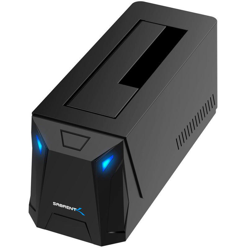 SABRENT USB-C Hard Drive Docking Station, 2.5/3.5in SATA, 10Gbps (DS-UC1B) | Tool-free hot-swap dock for 2.5"/3.5" SATA SSD & HDD; up to 20TB; Windows & Mac Single-Bay SATA Dock – USB-C 10Gbps