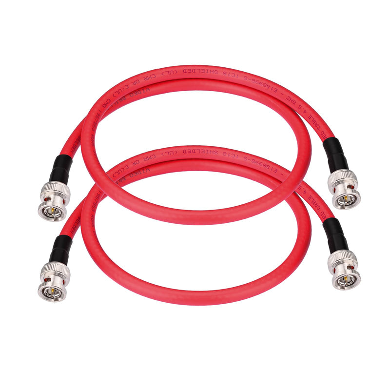 Superbat SDI BNC Cable 2ft HD-SDI 3G 6G 12G SDI Cables BNC Digital Video Jumper 75 Ohm Belden 1694A for 4K/8K 1080P 3G-SDI/6G-SDI Converter Camera Monitor Video Recorder 2-Pack
