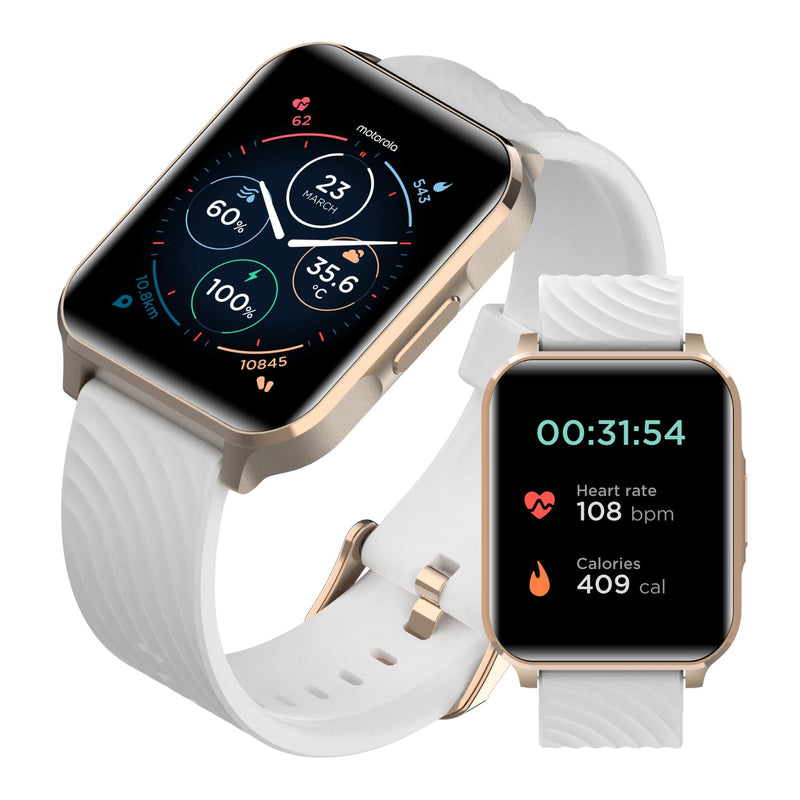 Motorola Moto Watch 70 - Health and Fitness Bluetooth Smartwatch for Every Day Wear, Advanced Health Features, Up to 10 Days Battery Life - Compatible with Android and iOS - Rose Gold