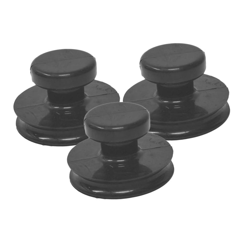 Mikinona 3Pcs Suction Cup Handle for Sound Bowl Meditation Singing Bowl Lifting Cups Suction Cups for Chakra and Sound Therapy 6.00X6.00X5.00CM Black