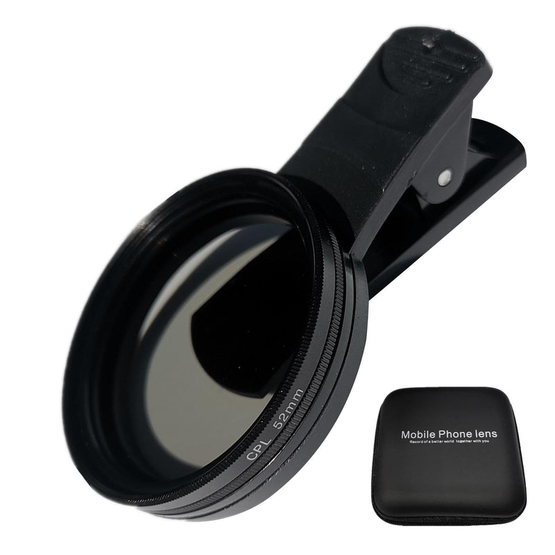 [AUSTRALIA] - 52mm Clip-on CPL Phone Camera Lens Filter, Phone Lens Filter Kit, Universal CPL Filter Compatible with iPhoneSamsung/Android Smartphones(Size:52mm) 52mm 