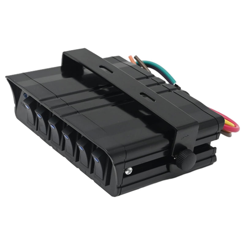 [AUSTRALIA] - EATAKWARD 6 Gang Switch Box Rocker Switch Panel 12V Rocker Switch Box 40 Amp Max ON/Off Switch Panel Box for Car Truck Auto Boat RVs (12 AWG Wires, 12 Volt DC) 