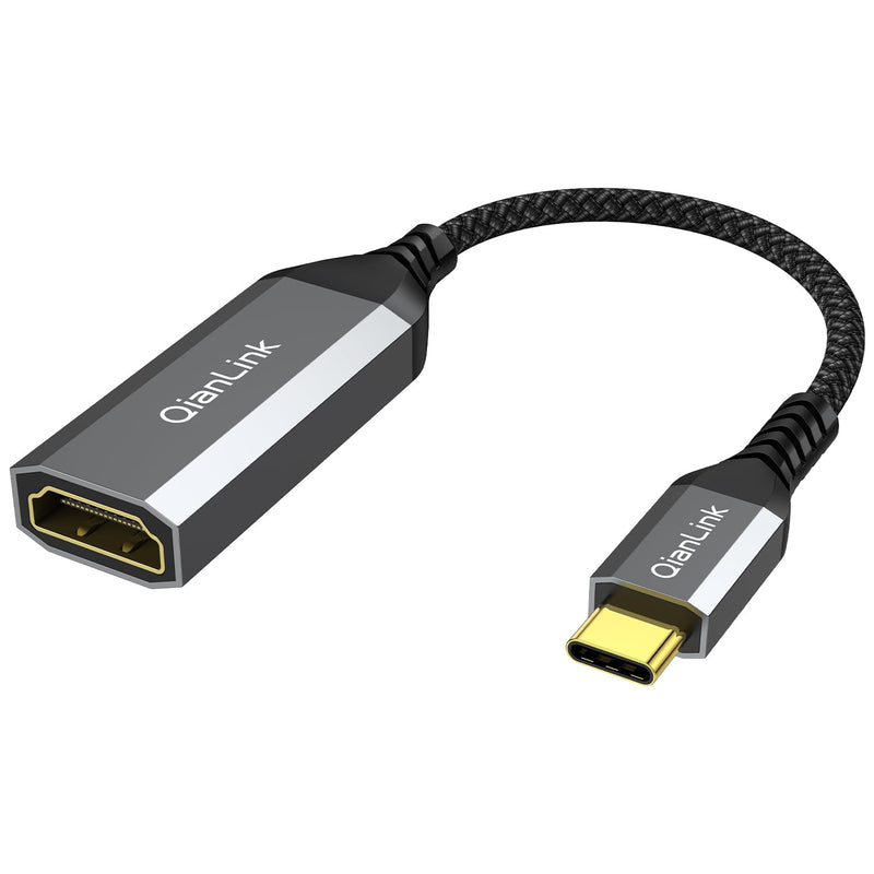 QianLink USB Type C to HDMI Adapter, USB C to HDMI 4K Cable [Thunderbolt 3/4] for MacBook Pro/Air 2023, iPhone 15 Pro Max, Dell XPS, Pixelbook, Surface, IPad Pro, iMac, XPS 17, Galaxy S23 and More