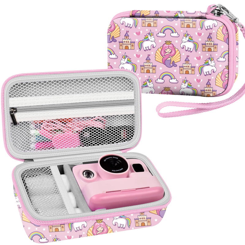 Leayjeen Kids Camera Case Compatible with Dylanto/GKTZ/HiMont/CAMCLID/ESOXOFFORE Kids Instant Print Camera, Kids Instant Camera for 1080P Printed Photos-Pink Unicorn（Case Only） Pink Unicorn