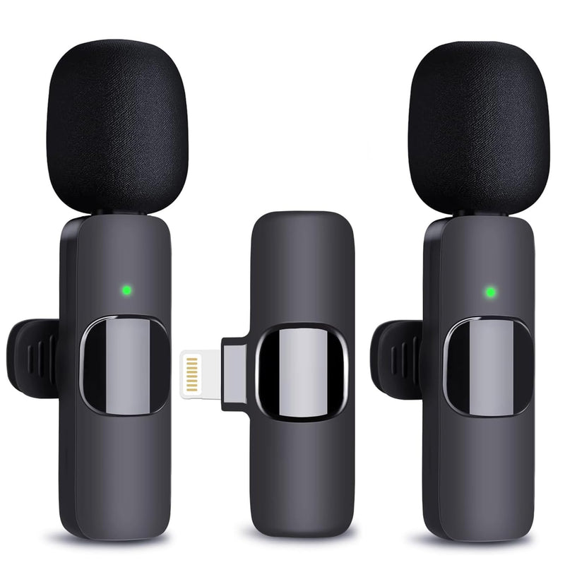 [AUSTRALIA] - Wireless Microphone for iPhone, Dual Professional Wireless Lavalier Microphone for iPhone iPad, Plug-Play Wireless Mic for Recording,Live Stream,YouTube,Facebook,TikTok,Vlog 