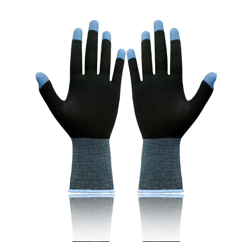 [AUSTRALIA] - Finger Gloves for Gaming,E-Sports Gaming Gloves thumb sleeves for Highly Sensitive Nano-Silver Fiber Material Black Blue 