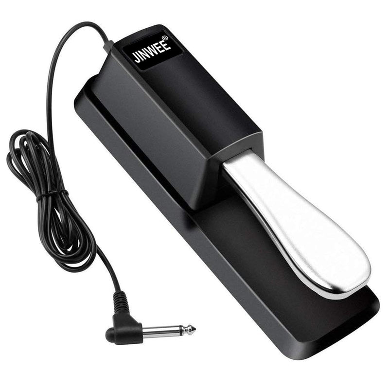 Piano Sustain Pedal，Digital Piano and Keyboard Sustain Pedal with Polarity Switch Compatible for Most Digital Pianos, Yamaha, Casio and MIDI Keyboards(Black) Small