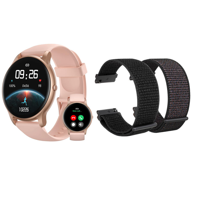 Parsonver PS01G Smart Watch with Bluetooth Call Bundle with PSWB1B 22mm Watch Band