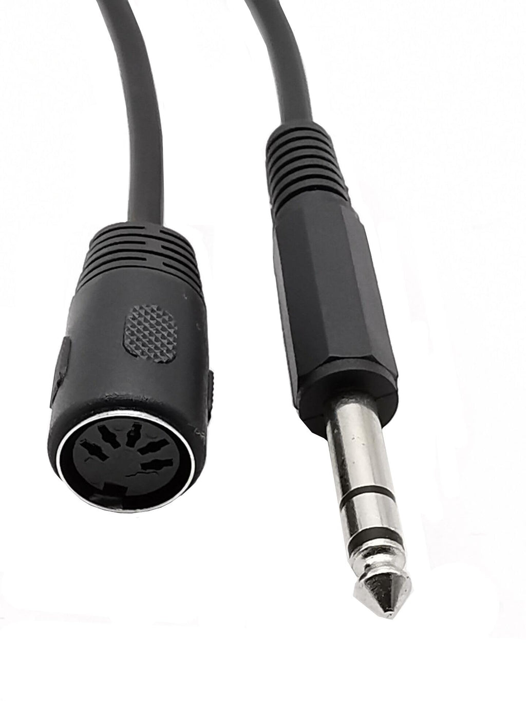 Seadream DIN 5 Pin Female to 6.35mm Male Adapter Cable,6.35mm 1/4" Jack Plug to 5 PIN MIDI DIN Female Socket TRS Stereo Audio Extension Cable for Microphone Sound Output 30cm