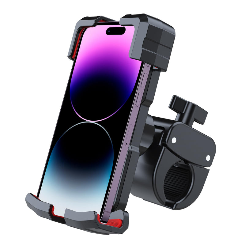 [AUSTRALIA] - Bike/Motorcycle/Baby Stroller Phone Holder Mount, Flexible 360° Rotation, Clamp Firmly on Handlebar, Compatible with iPhone 15 Pro, Samsung and More 4.5-7.0" Phone 