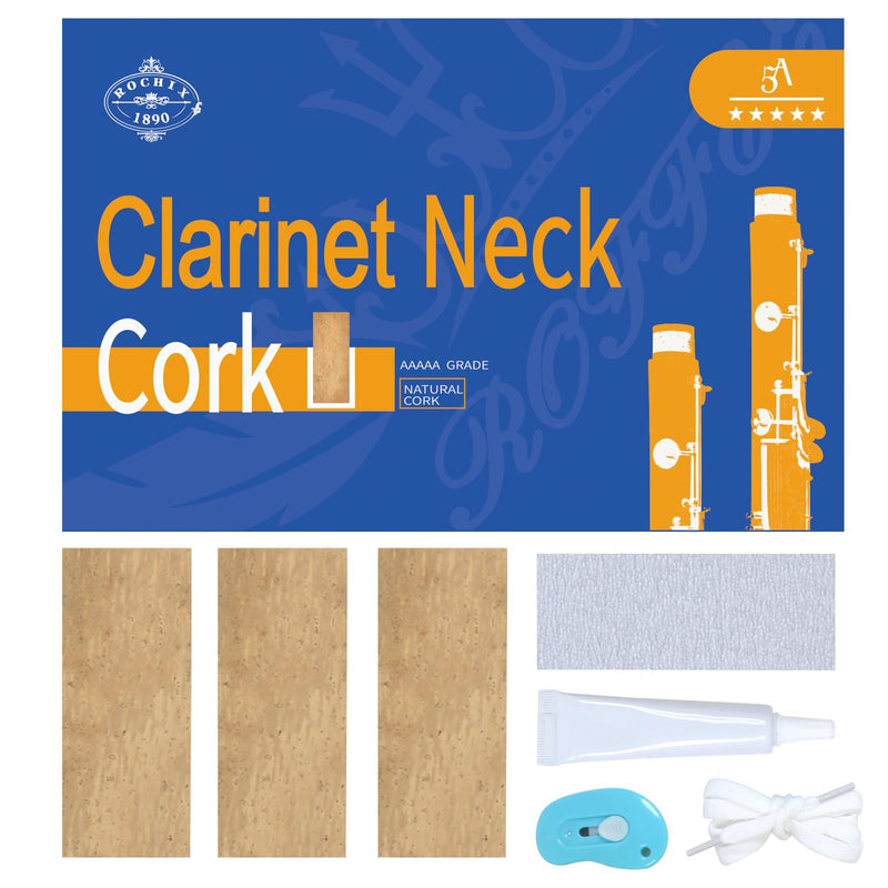 [AUSTRALIA] - Clarinet Joint Cork Replacement Kit, Clarinet Cork, Glue, Knife, Taping and Sandpaper 